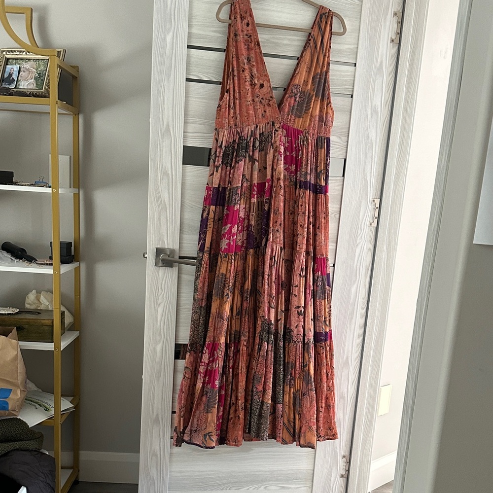 Mes Demoiselles Multicolor Pleated Maxi Dress